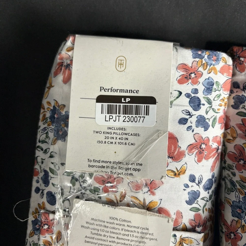 King Printed Performance 400 Thread Count Pillowcase Set Floral - Threshold™